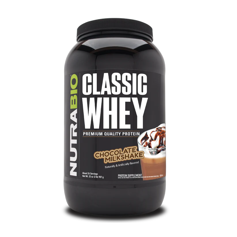 NutraBio-Classic Whey-Chocolate Milkshake-2lb